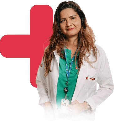 Imagem médica com cruz